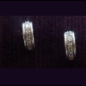 David Yurman Mini Pave Diamond Hoops